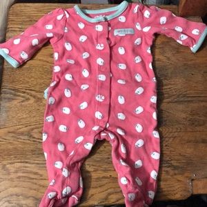 Child of mine  0-3 month girls loveable pink sheep footie